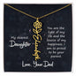 My Dearest Daughter - Heartfelt Message Card With Personalized Birth Flower from Dad | Sentimental Gift for Daughter