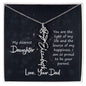 My Dearest Daughter - Heartfelt Message Card With Personalized Birth Flower from Dad | Sentimental Gift for Daughter