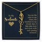 To My Soulmate - Personalized Name Necklace With Birth Blower For Soulmate