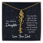 My Dearest Daughter - Heartfelt Message Card With Personalized Birth Flower from Dad | Sentimental Gift for Daughter
