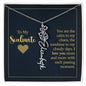 To My Soulmate - Personalized Name Necklace With Birth Blower For Soulmate