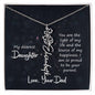 My Dearest Daughter - Heartfelt Message Card With Personalized Birth Flower from Dad | Sentimental Gift for Daughter