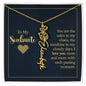 To My Soulmate - Personalized Name Necklace With Birth Blower For Soulmate