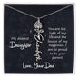 My Dearest Daughter - Heartfelt Message Card With Personalized Birth Flower from Dad | Sentimental Gift for Daughter
