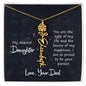 My Dearest Daughter - Heartfelt Message Card With Personalized Birth Flower from Dad | Sentimental Gift for Daughter
