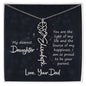 My Dearest Daughter - Heartfelt Message Card With Personalized Birth Flower from Dad | Sentimental Gift for Daughter