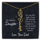 My Dearest Daughter - Heartfelt Message Card With Personalized Birth Flower from Dad | Sentimental Gift for Daughter