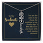 To My Soulmate - Personalized Name Necklace With Birth Blower For Soulmate