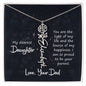 My Dearest Daughter - Heartfelt Message Card With Personalized Birth Flower from Dad | Sentimental Gift for Daughter