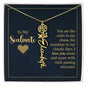 To My Soulmate - Personalized Name Necklace With Birth Blower For Soulmate