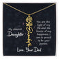 My Dearest Daughter - Heartfelt Message Card With Personalized Birth Flower from Dad | Sentimental Gift for Daughter