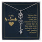 To My Soulmate - Personalized Name Necklace With Birth Blower For Soulmate