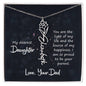 My Dearest Daughter - Heartfelt Message Card With Personalized Birth Flower from Dad | Sentimental Gift for Daughter