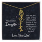 My Dearest Daughter - Heartfelt Message Card With Personalized Birth Flower from Dad | Sentimental Gift for Daughter