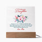 "To My Daughter" Acrylic Plaque - A Lasting Message of Love from Mom