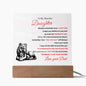 To My Daughter Personalized Acrylic Plaque - Gift from Dad to Daughter
