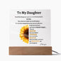 To My Daughter | Acrylic Square Plaque