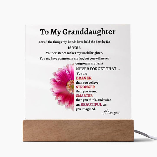 To My Granddaughter | Square Acrylic Plaque
