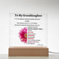 To My Granddaughter | Square Acrylic Plaque