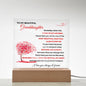 To My Beautiful Granddaughter | Square Acrylic Plate