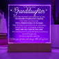 (ALMOST SOLD OUT!) To My Beautiful Granddaughter | Acrylic Plaque Lamp