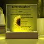 To My Daughter | Acrylic Square Plaque