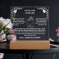 To the Love of My Life - Acrylic Plaque with Wedding Rings – Romantic Keepsake Gift
