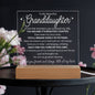 (ALMOST SOLD OUT!) To My Beautiful Granddaughter | Acrylic Plaque Lamp