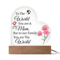 Mom, You Are the Whole world Heart Acrylic Plaque | Gift For Mom