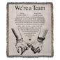 We're a Team" Personalized Couple Woven Blanket – Romantic Gift for Him or Her