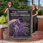 To My Daughter" Personalized Wolf Blanket – Gift from Dad