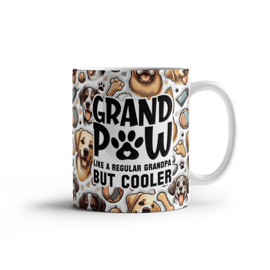Grandpaw - Like a Regular Grandpa But Cooler Mug | Fun Gift for Dog-Loving Grandpas