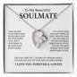 To My Beautiful Soulmate Forever Love Necklace