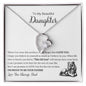 To My Beautiful Daughter Forever Love Necklace