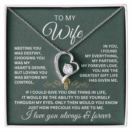 "Forever Love Necklace - To My Wife" - A Symbol of Enduring Love