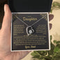 To My Daughter - Daughter Biggest Fan -Forever Love Necklace