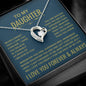Daughter Gift, " Never Forget That I Love You" Forever Love Necklace