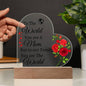 Mom , You Are the World To Our Family, Heat Acrylic Plaque | Gift For Mom