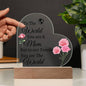 Mom, You Are the Whole world Heart Acrylic Plaque | Gift For Mom