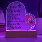 Mom , You Are the World To Our Family, Heat Acrylic Plaque | Gift For Mom