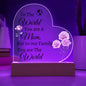 Mom, You Are the Whole world Heart Acrylic Plaque | Gift For Mom