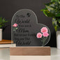 Mom, You Are the Whole world Heart Acrylic Plaque | Gift For Mom