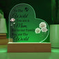 Mom, You Are the Whole world Heart Acrylic Plaque | Gift For Mom