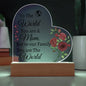 Mom , You Are the World To Our Family, Heat Acrylic Plaque | Gift For Mom