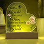 Mom, You Are the Whole world Heart Acrylic Plaque | Gift For Mom