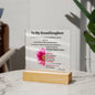 To My Granddaughter | Square Acrylic Plaque