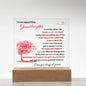 To My Beautiful Granddaughter | Square Acrylic Plate