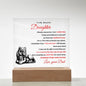 To My Daughter Personalized Acrylic Plaque - Gift from Dad to Daughter