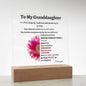 To My Granddaughter | Square Acrylic Plaque
