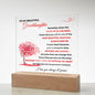 To My Beautiful Granddaughter | Square Acrylic Plate